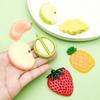 Set of 10 Large Colorful Resin Fruit Charms: Strawberry, Kiwi for DIY Bracelets & Necklaces