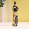 62KD African Woman Statue Retro Exotic Tribal Lady Desktop Ornament Resins Sculpture