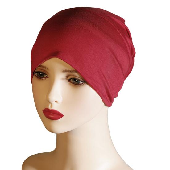 Headscarf Hat Mercerized Cotton Soft Breathable Wrinkle-Resistant Fabric Elastic Comfortable Fit Turban Hat Daily Wear