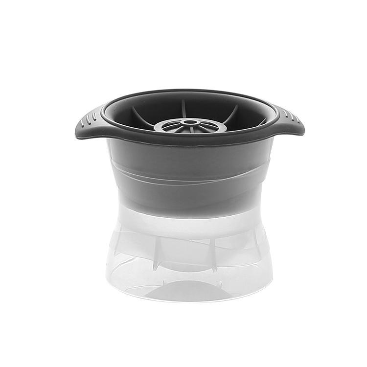 

Одно отверстие Виски Силиконовый круглый хоккейный пресс-форма для льда хоккейный ледяной ящик сферический замороженный ледяной блок ледяная решетка серый