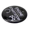 Black Carbon Fiber Keyless Engine Push Start Button Cover For 15-23 Ford Mustang