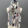 Winter Fur Long Scarf for Women Warm Knitted Natural Mink Fur Shawls Female Stylish Scarves 180x12cm