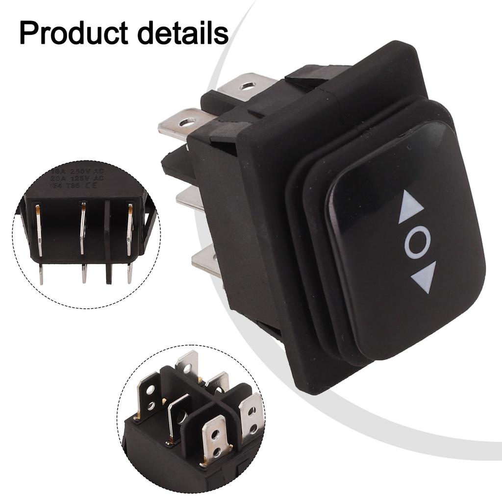 Ready For Immediate Use For DIY Electronics Momentary Polarity Reverse Switch 6 Pin 3 Position Switch Crimped Rocker Switch