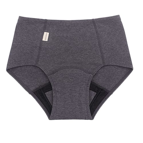

Natural Moon Organic Cotton Absorbent Panties, Made in Japan, Women s Absorbent Sanitary Panties (M-L, Charcoal Gray)