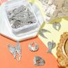 30pcs Angel Wing Charm Jewelry Making Necklace Earring Findings Antique Silver
