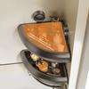 Suction Cup Shower Caddy Rustproof Space Aluminum Corner Shelf with Raised