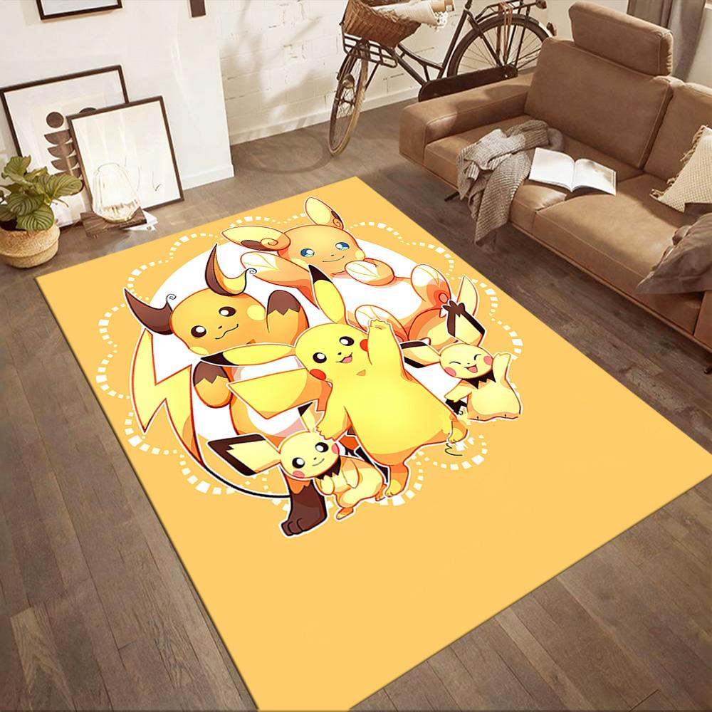 Pikachu Minimalist Artwork Square rugs are a great choice for living rooms, bedrooms, home décor, and as gifts.