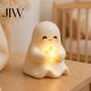 Halloween Party Atmosphere Light Cute Up Ghost Decoration, Small Statue Night Light, Indoor Tabletop Resin Table Decoration for Indoor, Kitchen Tiered