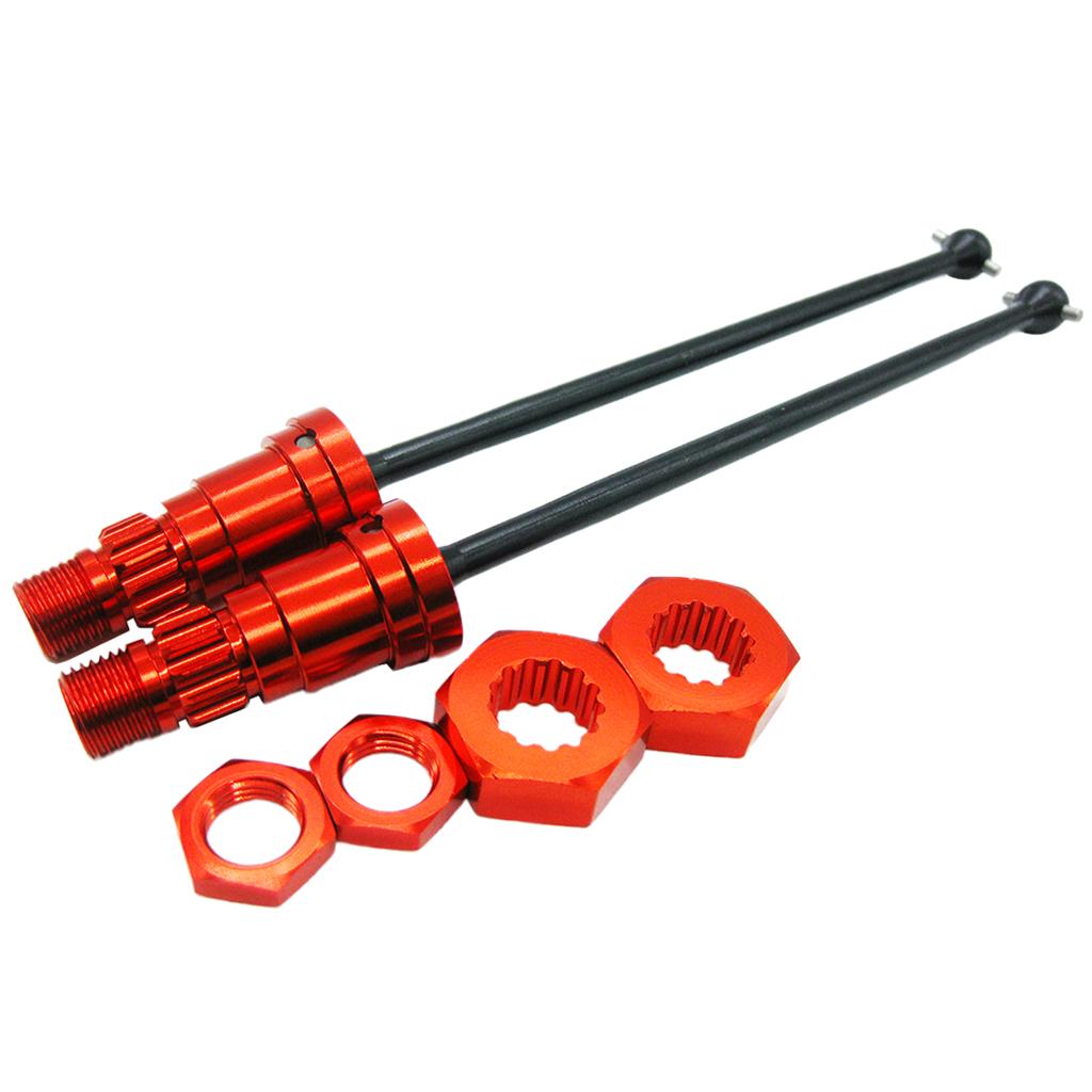 2pcs 1/5 Front Rear Universal Drive Shafts Aluminum Alloy for Traxxas