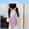 Cartoon Capybara Food Printed Kids Crossbody Bag With Nylon Material For Daily Use And Lightweight Comfort