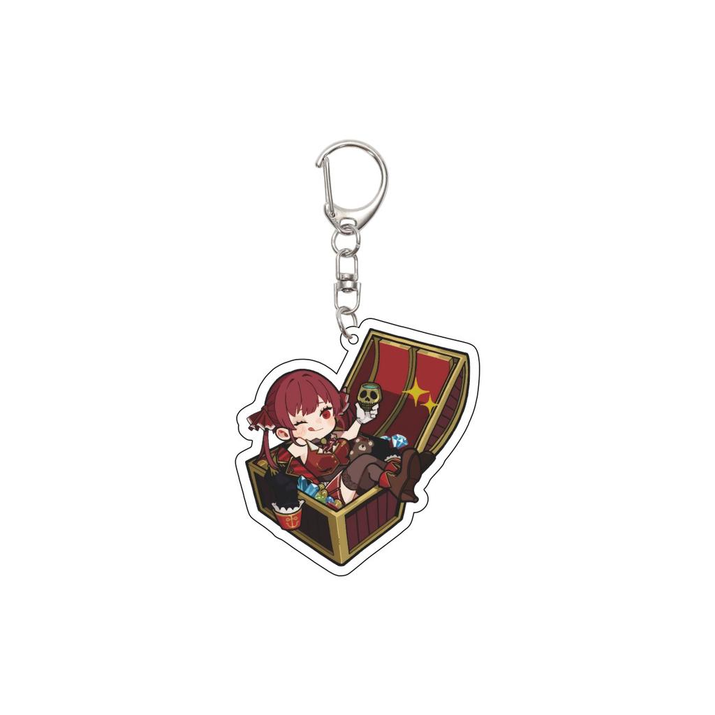 55MM Anime Hololive Keychain Hoshimati Suisei/Natsuiro Matsuri/Akai Haato Key Chain Acrylic Model Plate Christmas Gifts