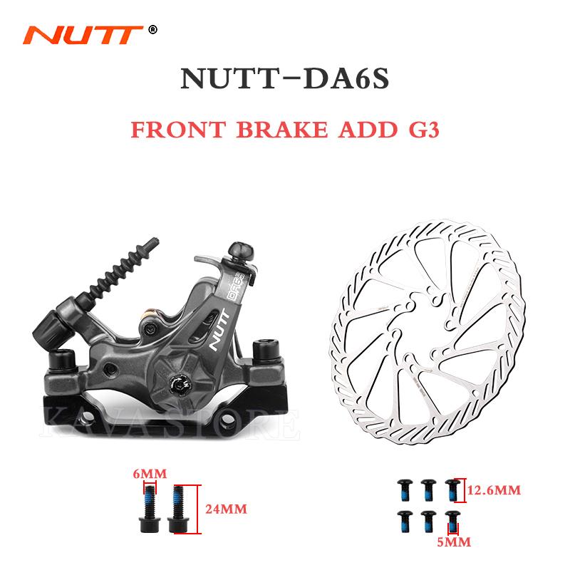 NUTT DA6S Horský Kolo Dvoupístkový Třmen Kotoučové Brzdy 160mm Kotouč Mechanické Tažení Lankem Kotoučová Brzda Skútr Díly na Kolo