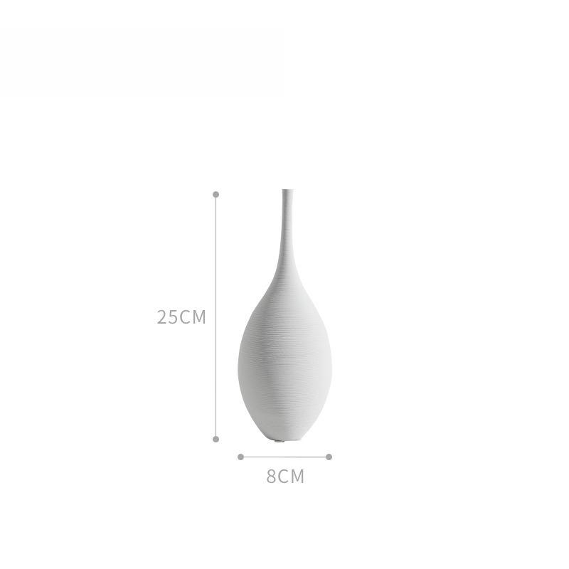 Minimalist Handmade Art Zen Vase Ceramic Decoration Living Room Model Home Decoration Black and White Art Vase Hand Drawing