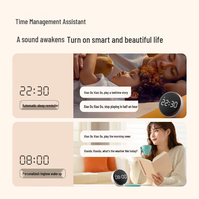 XiaoDu Smart Alarm Clock Speaker