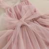 Baby Girls Rompers Dress Solid Color Tulle Skirt Hem Sleeveless Jumpsuits 3M 6M 12M 18M Toddler Clothes Infant Bodysuits with Bow Headband