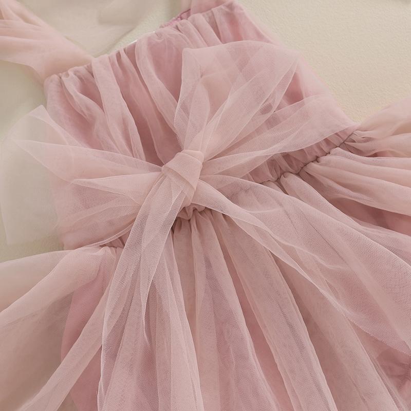 Baby Girls Rompers Dress Solid Color Tulle Skirt Hem Sleeveless Jumpsuits 3M 6M 12M 18M Toddler Clothes Infant Bodysuits with Bow Headband