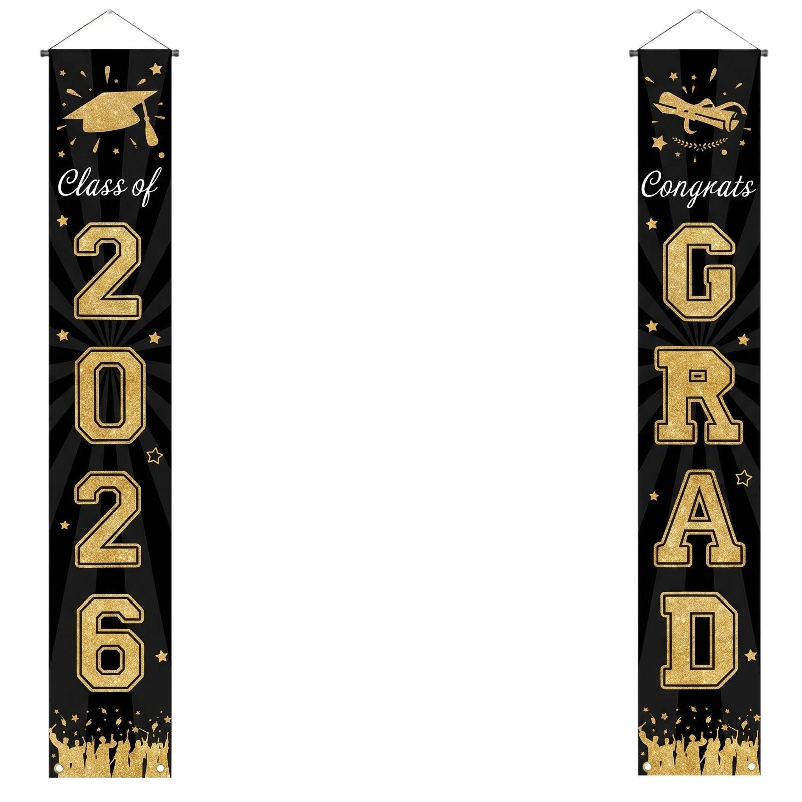 

Graduation Class Decoration Door Flag Hanging Flag Graduation Party Decoration Supplies one size