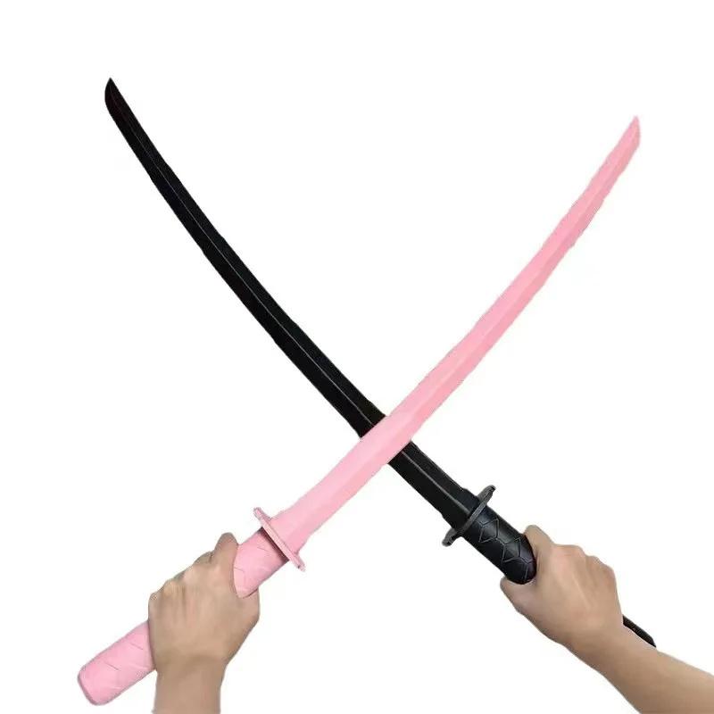 3D Printed Props Sword Black Warrior Blade Creative Model Retractable Katana Sword Radish Blade Collection Stress Relief Gift