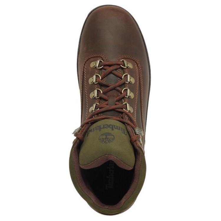Timberland Euro Hiker Leather Comfortable Soft Slip Resistant Durable High Top Hiking Shoes Men Hiking Shoes Brown TB0951002141