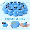 1-100Pcs Mini Rubber Ducks Blue Set In Bulk With Sunglasses Float Squeak Tiny Rubber Duck Toy For Party Birthday Supplies