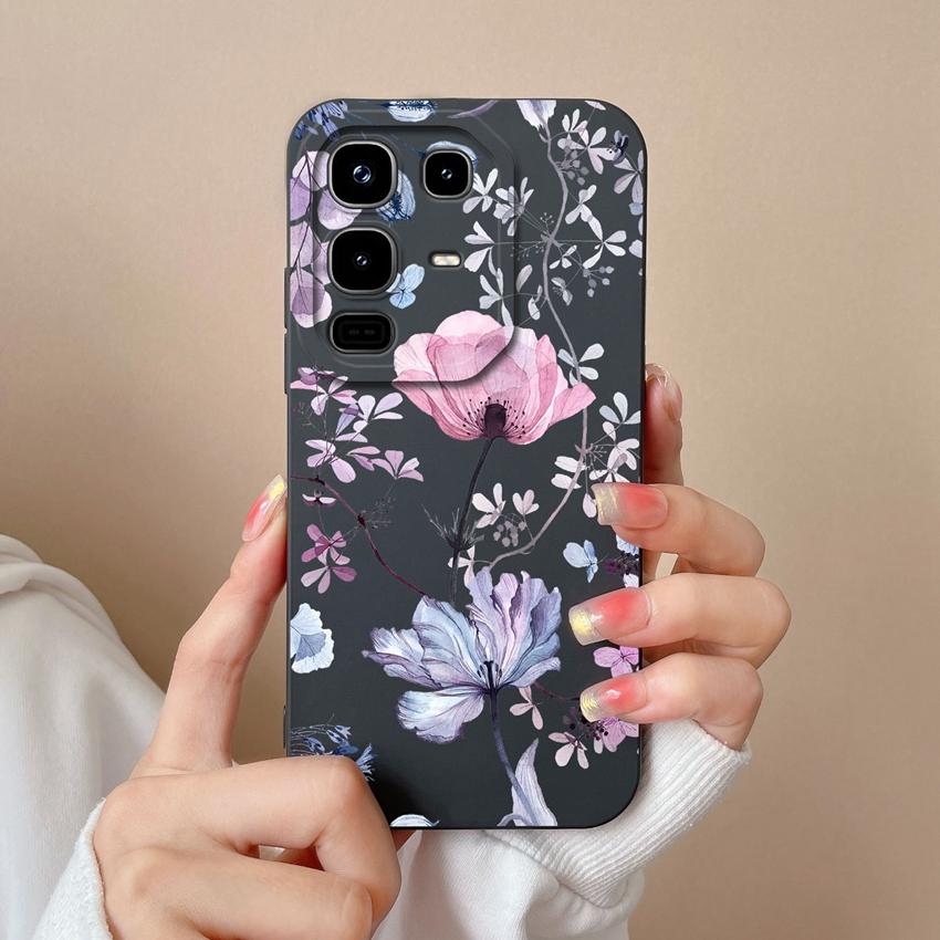 Phone Cover For Infinix Note 50 50X Pro Plus 50S Cute Cartoon Avocado Pattern Square Soft Liquid Silicone Advanced Dustproof Shell For Infinix Housing