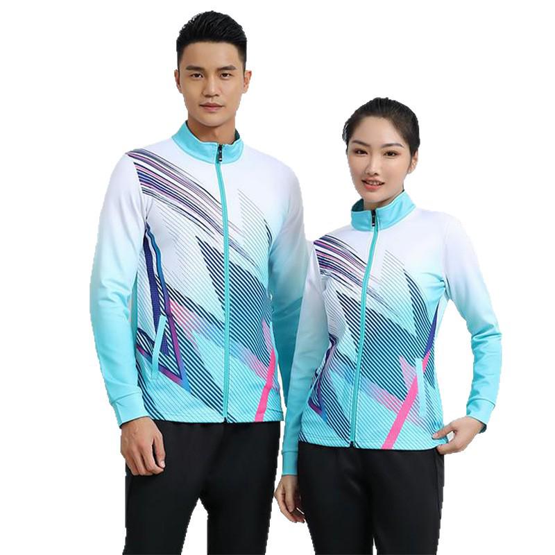 Unisex Long Sleeve Sports Jacket: Badminton, Coaching & Running Training Suit, Sports Event Entrance Wear