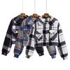 Women's Vintage Casual Lattice Print Autumn Winter Long Sleeve POLO Neck Jackets & Coats