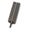 Large Capacity Zipper Pencil Case With Texture PU Leather Students School Supplies Organizer