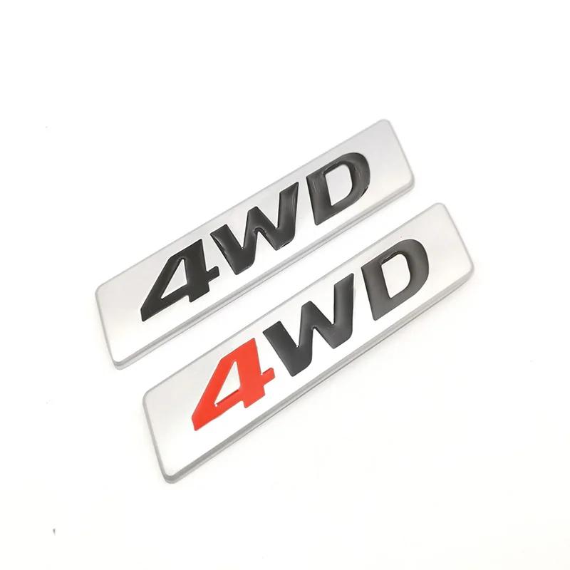 New 3D Car Styling Metal 4WD Sticker Car Side Fender Rear Trunk Emblem Badge Sticker Decals for IX25 IX35 Tucson