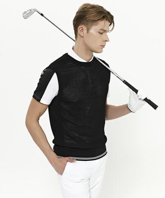 Duvik Men'S Scaly Knit Round Golf Vest Dd2Msv251
