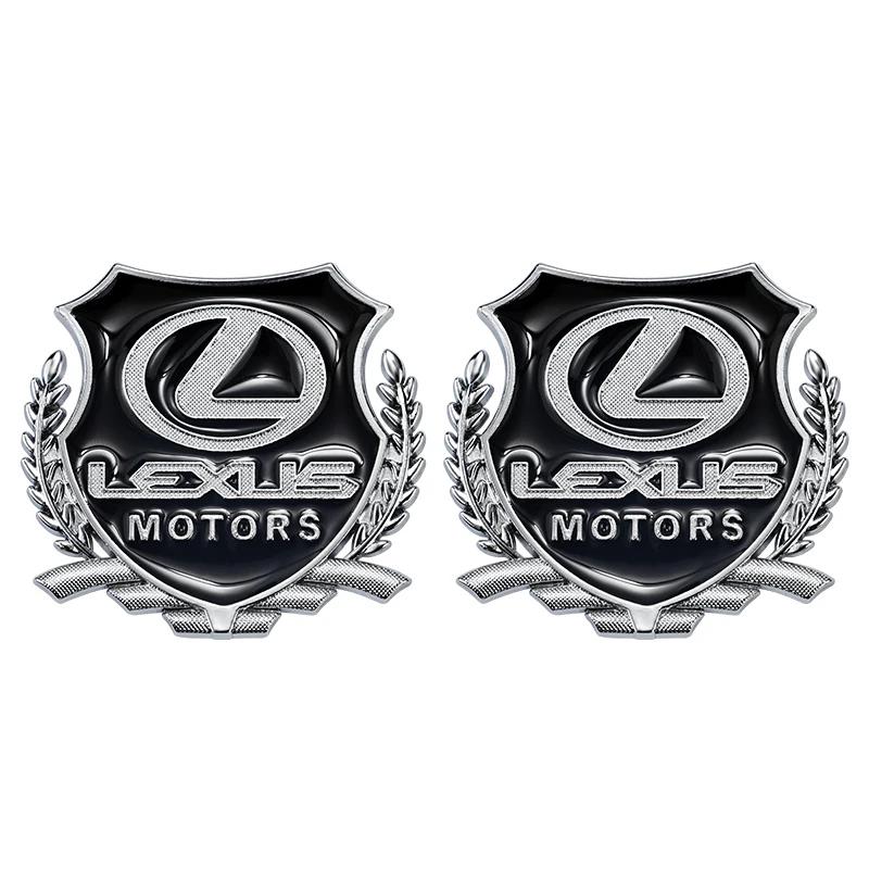 

2PCS 3D Metal Shield Emblem Car Side Body Trunk Badge Sticker For Lexus F SPORT ES RX NX LS UX LM LX GX LC RZ IS CT GS RC HS SC