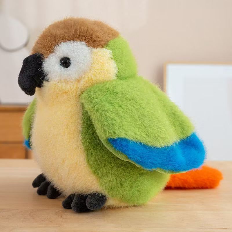 Animal Plush Toy Parrot And Sparrow Soft Stuffed Figures For Kids Gift