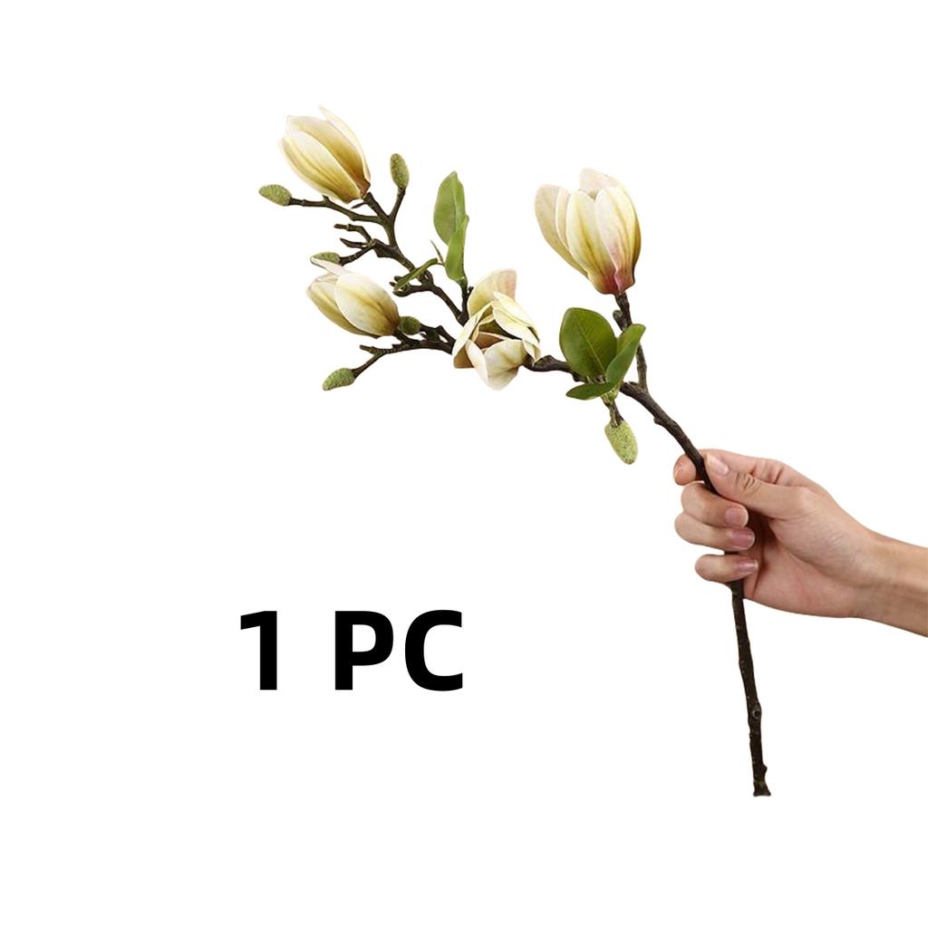 Artificial Magnolia Flower Branch For Home Living Room Decoration Fake Silk Flower Plant Wedding Party Simulation Flower Bouquet