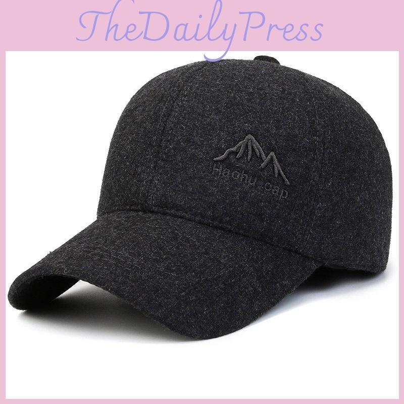 Cap Haohu Letters Middle Aged Elderly Hat Thickened Thermal Shade Breathable
