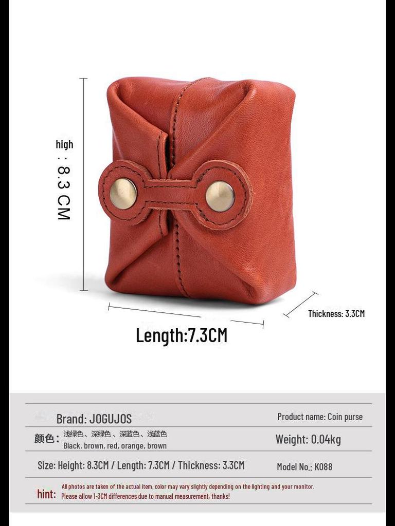 Genuine Leather Ladies' Handmade Coin Purse - Mini Wallet for Women