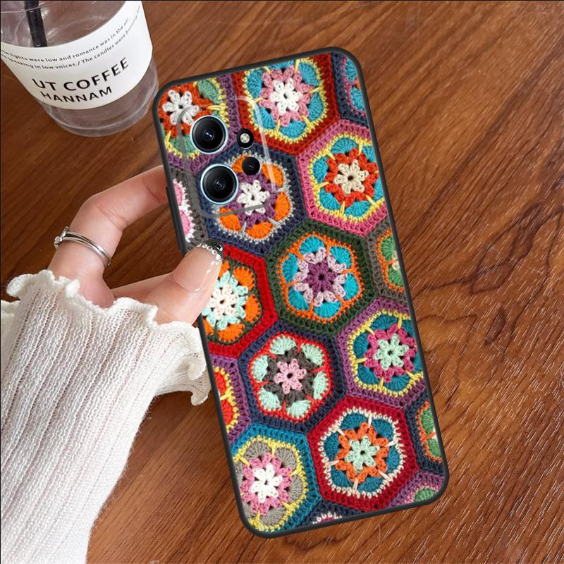 

Чехол для телефона Crochet Granny Square для Xiaomi Redmi 12C 13C 14C 10C Redmi Note 13 Pro 14 12 11 9 10 9S 10S 11S 12S Redmi Note 12 Pro 4G