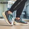 Designer Luxury Chunky Sneakers for Men Fashion Casual Color Block Leather Breathable Height Increased Platform Running Shoes