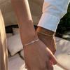 2 Pieces Couple Bracelet Adjustable Chain Bracelet Knot Bracelet Alloy Texture Fashionable Accessory for Lover Couple