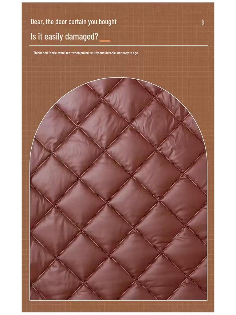 Winter Cotton Waterproof Door Curtain - Punch-Free, Windproof, Warm, Thickened, Magnetic Partition for Air Conditioning