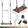 Wooden Swing Adult Outdoor Swing Chair Heavy-Duty Wooden Indoor Outdoor Porch Swing Backyard Garden Hanging Seat Party Activity