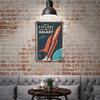 1PC Vertical Vintage Metal Tin Wall Sign with Rustic Texture, 20x30cm or 30x40cm, Retro Indoor Decoration for Cafe Bar Garage Restaurant Home