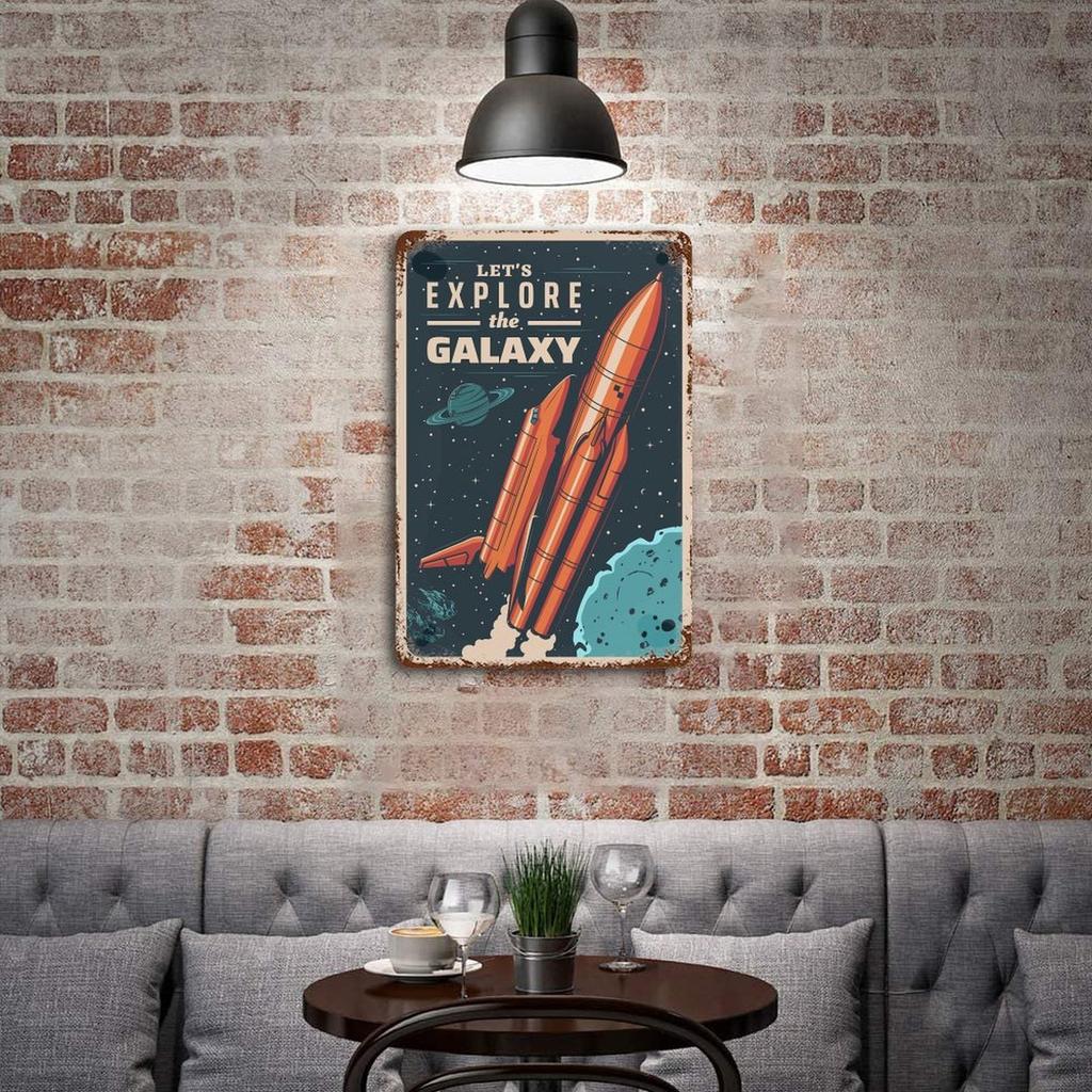 1PC Vertical Vintage Metal Tin Wall Sign with Rustic Texture, 20x30cm or 30x40cm, Retro Indoor Decoration for Cafe Bar Garage Restaurant Home