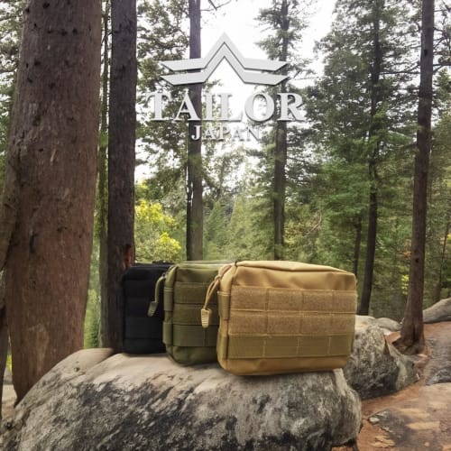 TAILOR JAPAN Tactical Pouch, Military Pouch, Airsoft Gear, Tactical Bag, Military Bag, Mountaineering, MOLLE Compatible, Selected Premium Nylon, Avail