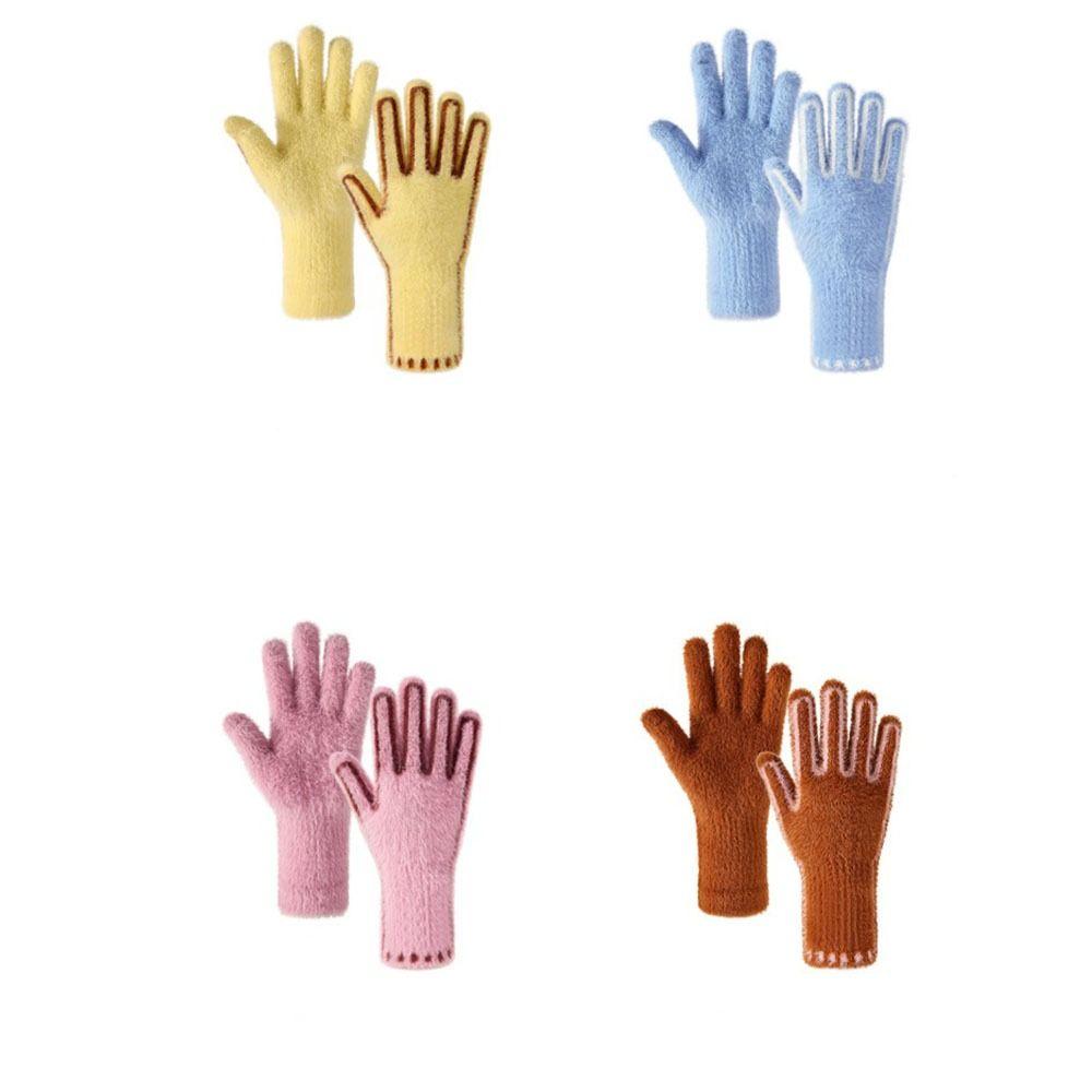 Cold-proof Women Warm Gloves Touchscreen Outdoor Cycling Mitten Anti-freeze Winter Gloves  Students
