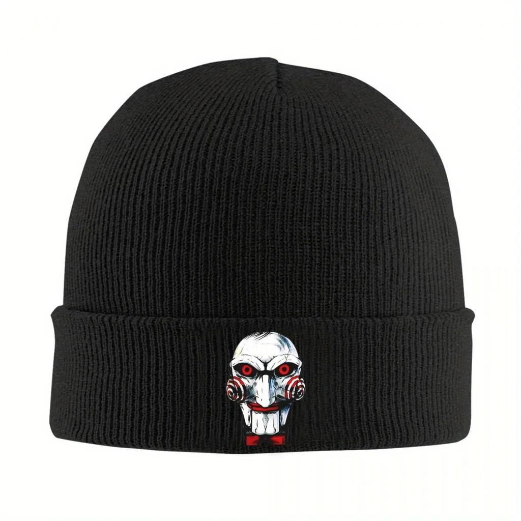 New Saw Billy Knitted Caps For Women Unisex Skullies Beanies Winter Hats Acrylic Horror Movie Casual Caps