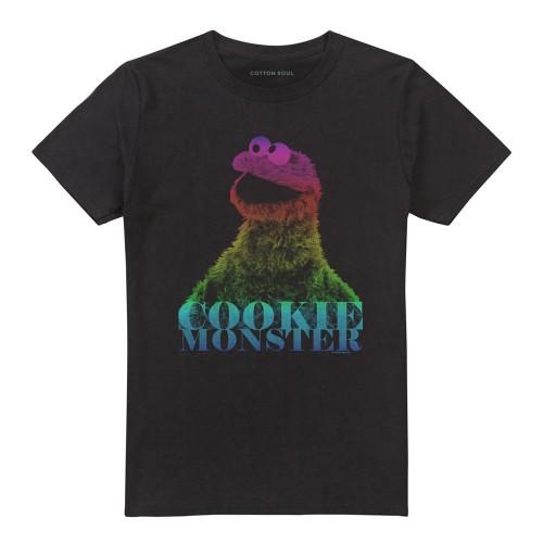 Sesame Street Unisex Adult Cookie Monster Half Tone T-Shirt