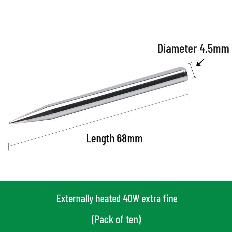Lead-Free Eco-Friendly Electric Soldering Iron Tips: 30W/40W/60W - Universal Round, Pointed, Knife-Edge, and Horseshoe Styles.