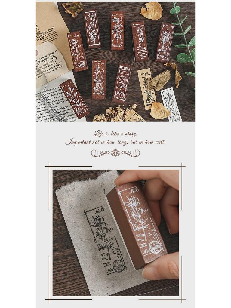 Yuezhen Lotus Holz Stempel - Blumendesign