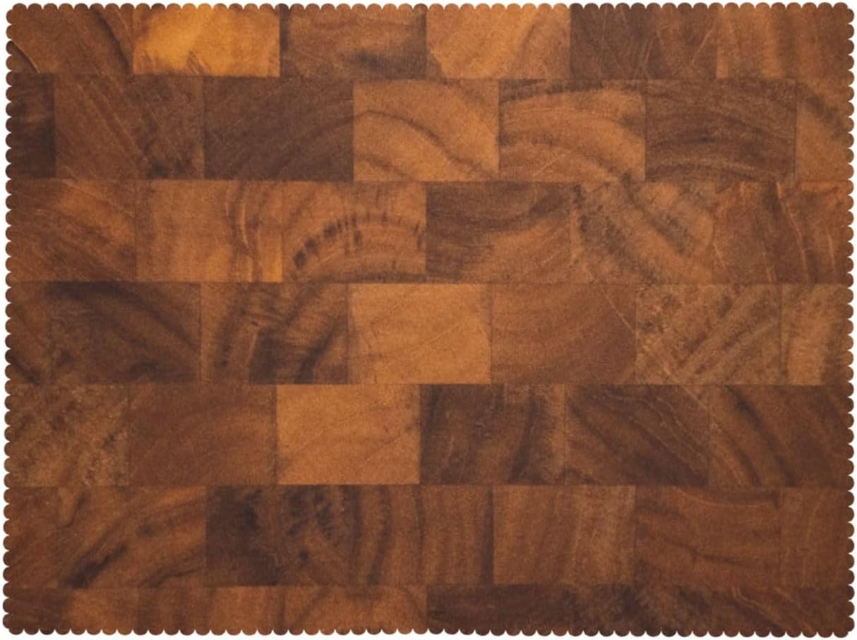 Nappe Aspect Bois Vintage Carrelage Bois de Grange Naturel Housse de Table Cuisine Salle à Manger Fête Décoration 140x140cm