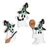 Witch Hat Table Decorations 3Pcs Halloween Decoration, Black Cat Ghost Decor, Figurines Rustic Farmhouse Wooden Centerpieces for Home Office
